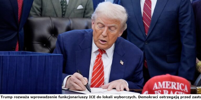 Trump rozważa wprowadzenie funkcjonariuszy ICE do lokali wyborczych. Demokraci ostrzegają przed zastraszaniem