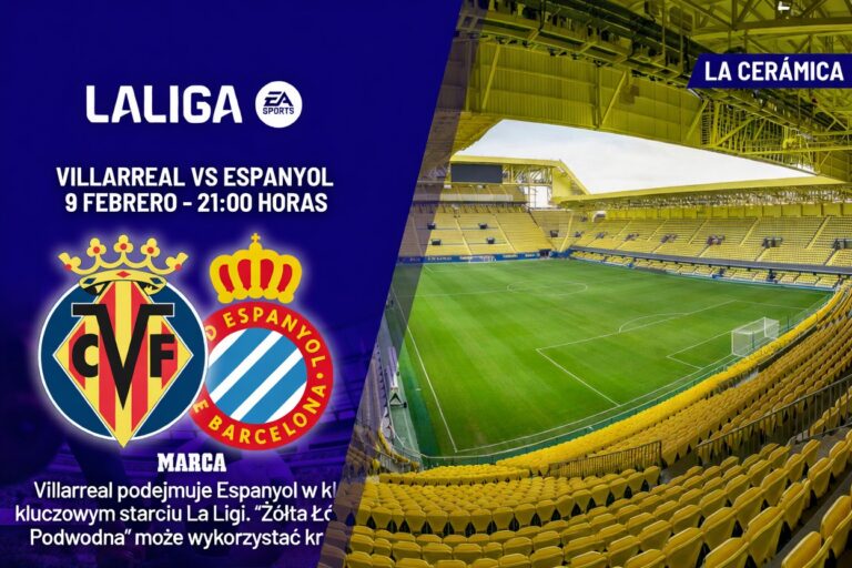 Villarreal podejmuje Espanyol w kluczowym starciu La Ligi. "Żółta Łódź Podwodna" może wykorzystać kryzys rywali