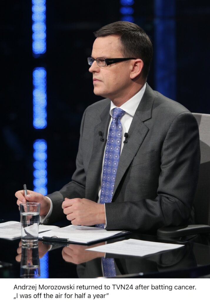 Andrzej Morozowski wrócił do TVN24 po walce z nowotworem. "Przez pół roku nie było mnie na antenie"